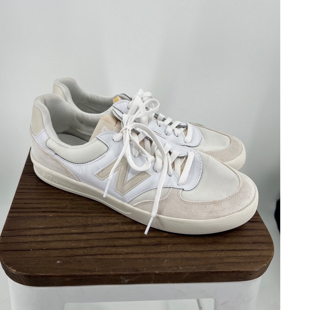 New Balance CT300SS3 White Beige Suede Court Sneakers Mens 10‎ Womens 11.5